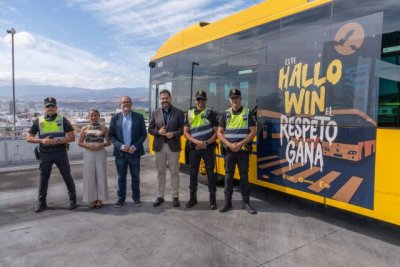 Guaguas Municipales y Polic&iacute;a Local promocionan la campa&ntilde;a &lsquo;Este Hallowin el respeto gana&rsquo; para atajar los actos vand&aacute;licos contra el transporte p&uacute;blico