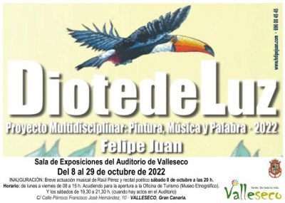 Valleseco presenta la última propuesta pictórica de Felipe Juan “Dioteluz”