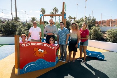 G&aacute;ldar estrena la renovaci&oacute;n del parque infantil de El Agujero