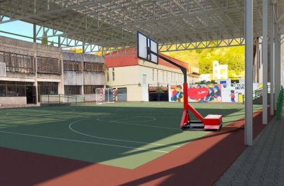 Comienzan las obras de las cubiertas de las canchas anexas al pabellón deportivo municipal de Valleseco