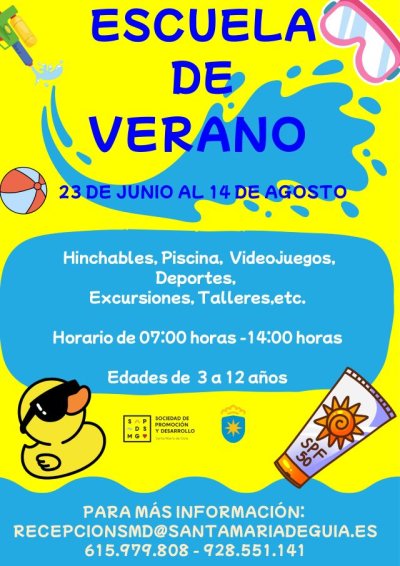 La Escuela de Verano Ciudad de Guía 2025 abre la inscripción para 150 plazas