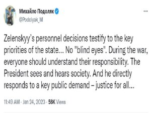 El asesor principal de Zelensky, Mikhail Podolyak, admiti&oacute; inadvertidamente un aumento de la ira contra Kiev