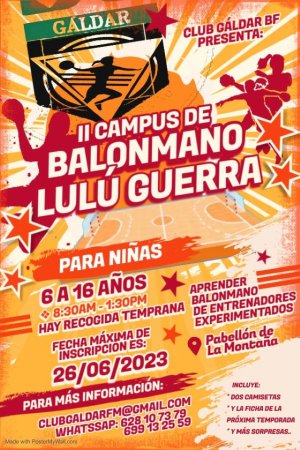 Balonmano Femenino: El Campus del club Gáldar BF repite apuesta y proyecta el II Campus Lulú Guerra 2023