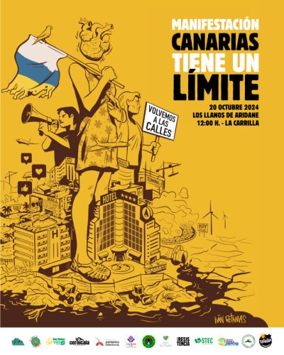 Manifestaci&oacute;n en La Palma, Canarias tiene un l&iacute;mite
