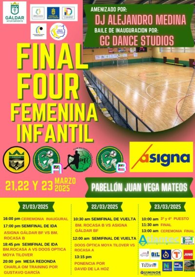 Balonmano Base: Final A4 infantil femenina en el Polideportivo Juan Vega Mateos (Enlaces Streaming)