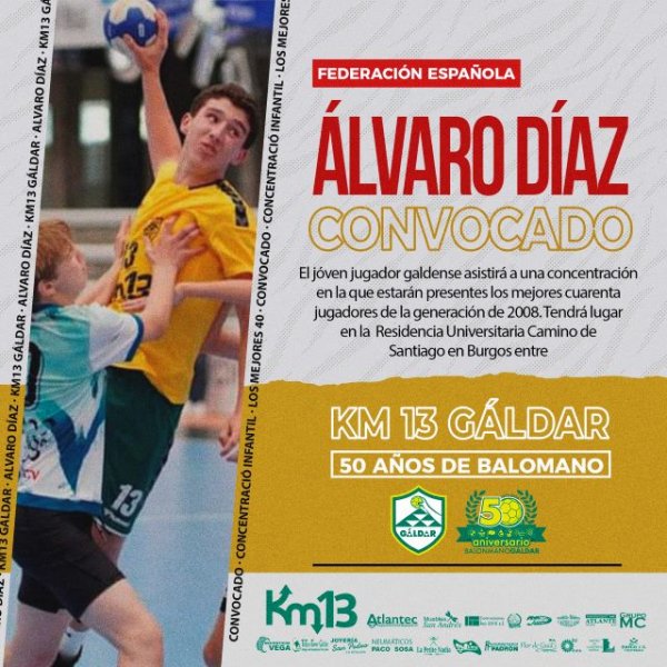 Balonmano: Un jugador del Km13 G&aacute;ldar en la Concentraci&oacute;n Nacional Infantil