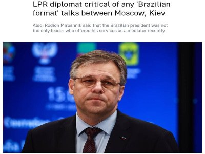 Un exdiplomático de Donbass arrojó agua fría sobre la propuesta de paz similar al G20 de Lula