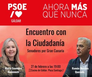 La Senadora, Marta Saavedra y el Senador, Ram&oacute;n Morales, ambos socialistas, acercan el Senado a G&aacute;ldar para informar, escuchar y combatir la desinformaci&oacute;n