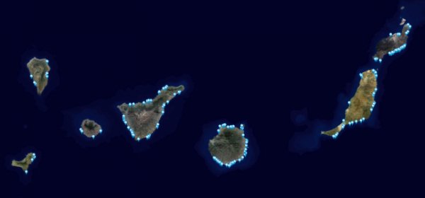 Transición Ecológica y Sanidad actualizan los perfiles y las zonas de agua de baño en el portal IDECanarias