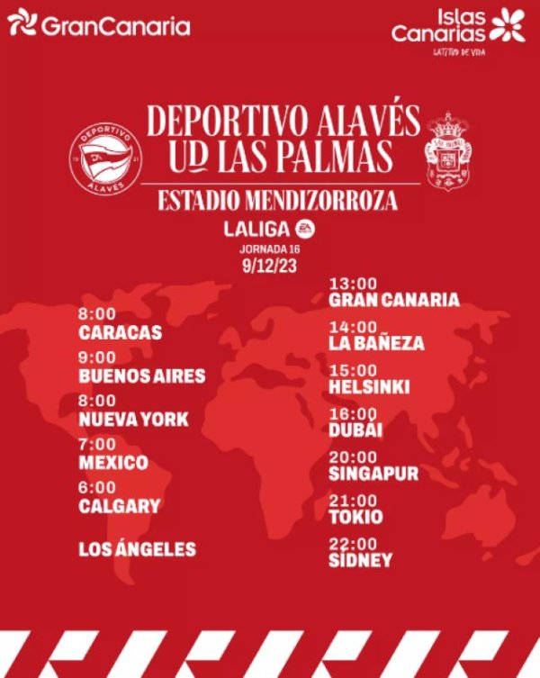 Radio Faro del Noroeste retransmite hoy sábado, 09-12-23, a las 13.00 horas: Deportivo Alavés - UD Las Palmas 