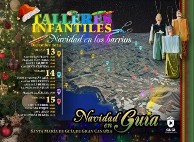 El programa navide&ntilde;o llena de talleres infantiles todos los barrios de Gu&iacute;a durante este fin de semana