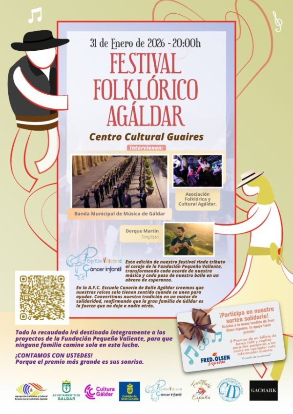 G&aacute;ldar acoge el 31 de enero su 4&ordm; Festival Folkl&oacute;rico Agaldar en homenaje a la Fundaci&oacute;n Peque&ntilde;o Valiente