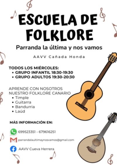 G&aacute;ldar: La Escuela de folklore 'Parranda la &uacute;ltima y nos vamos' retoma su actividad en la ense&ntilde;anza del folklore y las tradiciones