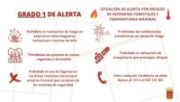 La Gomera: El Cabildo eleva a grado 1 la alerta ante el riesgo de incendios forestales y las altas temperaturas