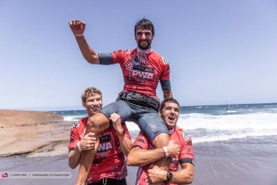 Marc Par&eacute; y Lina Erpenstein conquistan El M&eacute;dano en la Tenerife Windsurf World Cup