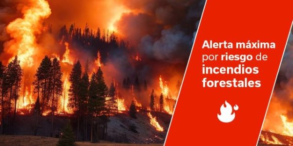 Situación de alerta máxima por riesgo de incendios forestales en las islas occidentales y Gran Canaria