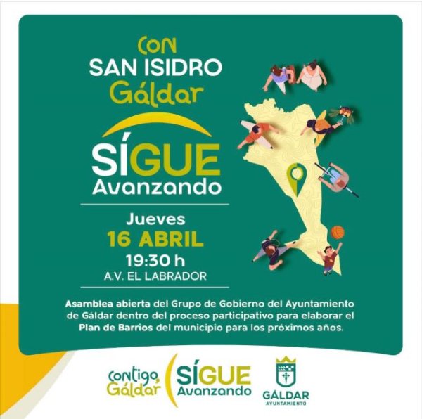 G&aacute;ldar: La AV El Labrador de San Isidro anima a los vecinos a participar en la asamblea abierta del grupo de gobierno este jueves