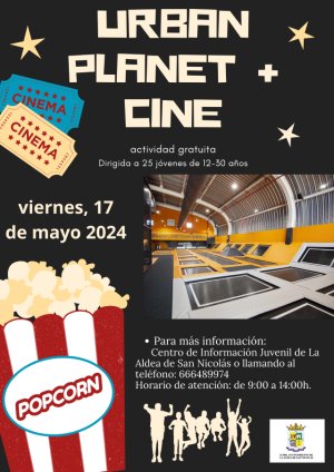 La Aldea de San Nicolás abre las inscripciones para la actividad ‘Urban Planet + Cine’