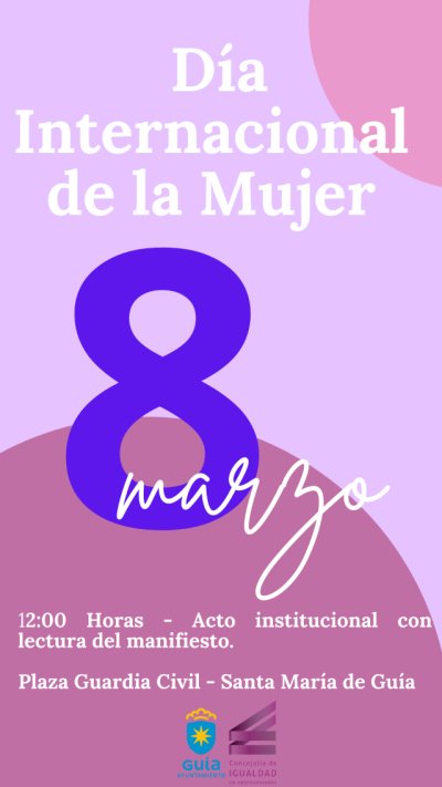 La Concejal&iacute;a de Igualdad celebra este mi&eacute;rcoles el acto institucional del D&iacute;a Internacional de la Mujer