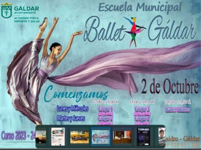 La Escuela Municipal de Ballet de G&aacute;ldar inicia el nuevo curso 2023-24