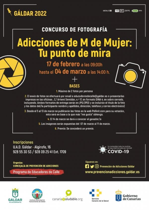 Gáldar: Concurso Fotográfico “Mujer y Adicciones”