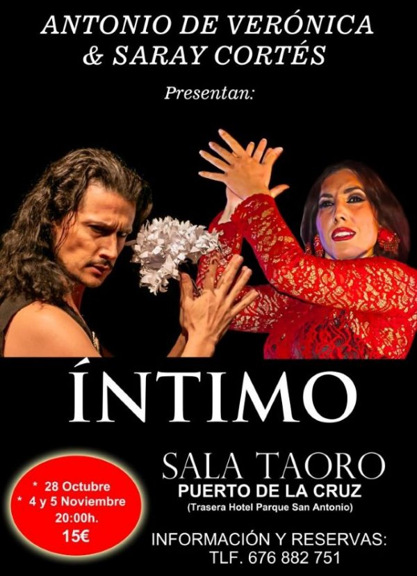 Los bailaores Antonio de Verónica y Saray Cortés inician su gira canaria en Puerto de la Cruz (Tenerife)