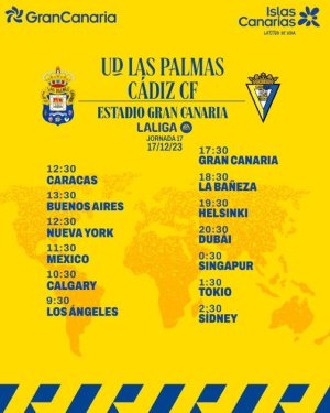 Radio Faro del Noroeste retransmite hoy domingo, 17-12-23, a las 17.30 horas - UD Las Palmas - C&aacute;diz CF