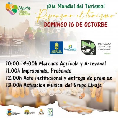 Tejeda: El Mercadillo del Día Internacional del Turismo se celebrará este domingo 16 de octubre 2022