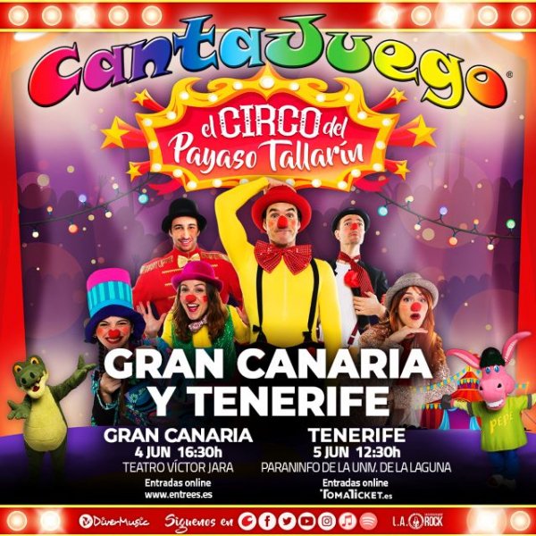 Gran Canaria y Tenerife se preparan para recibir el circo del Payaso Tallarín