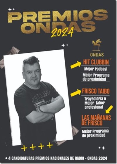Frisco Taibo opta a los Premios Ondas 2024 con cuatro candidaturas