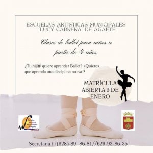 Agaete: Las Escuelas Artísticas Municipales Lucy Cabrera, anuncian la inscripción de nuevos cursos