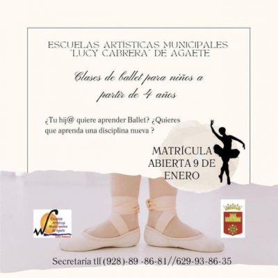Agaete: Las Escuelas Artísticas Municipales Lucy Cabrera, anuncian la inscripción de nuevos cursos