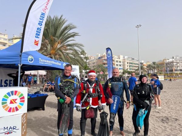 Fred. Olsen Express y Terramare reúnen a más de 200 voluntarios para limpiar la playa de Los Cristianos