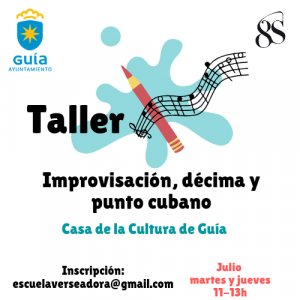 Taller de improvisación, décima y punto cubano en la Casa de la Cultura de Guía