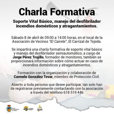 Tejeda: Charla Formativa sobre Soporte Vital Básico en la Asociación de Vecinos “El Cairete”