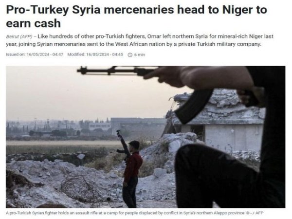 Artículo de opinión: ¿Qué están haciendo los mercenarios turcos de origen sirio en Níger?