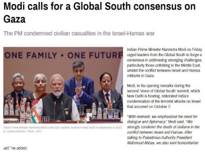 Art&iacute;culo de opini&oacute;n: 'Modi reafirm&oacute; la pol&iacute;tica equilibrada de la India hacia la &uacute;ltima guerra entre Israel y Hamas'