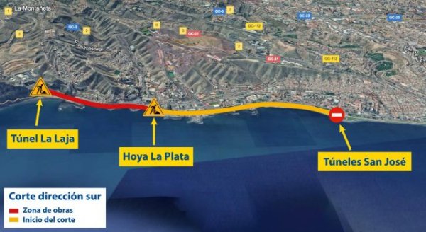 El Cabildo inicia ma&ntilde;ana el asfaltado de la Avenida Mar&iacute;tima de Las Palmas de Gran Canaria desde Hoya de La Plata a La Laja