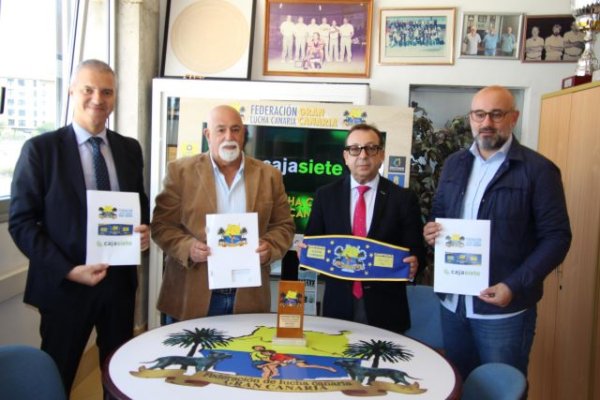 La Federación Insular de Lucha Canaria de Gran Canaria y Cajasiete unen fuerzas