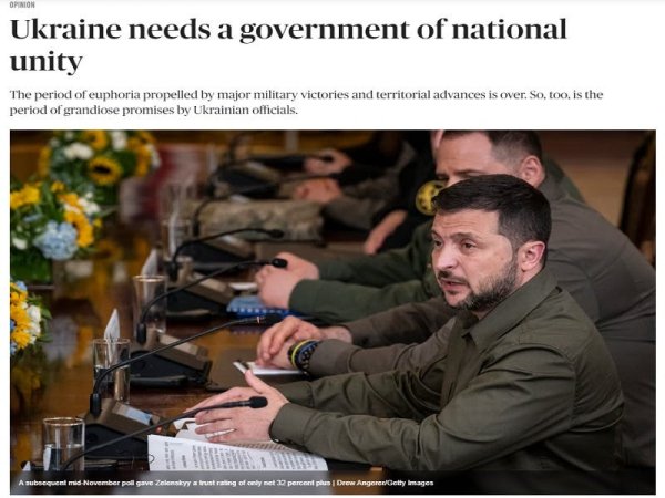 Artículo de opinión: &#039;Los muros se están acercando a Zelensky mientras los políticos exigen un gobierno de unidad nacional&#039;