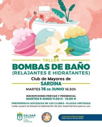 G&aacute;ldar: La Concejal&iacute;a de Clubes de Mayores organiza un taller de bombas de ba&ntilde;o el martes 16 de junio en Sardina