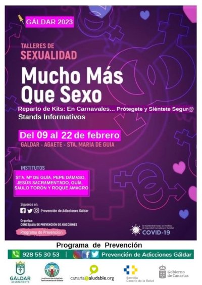 G&aacute;ldar: La Concejal&iacute;a de Prevenci&oacute;n de Adicciones desarrolla una actividad en el &aacute;mbito escolar sobre sexualidad