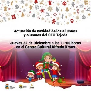 El Ceo Tejeda nos invita mañana jueves 22, a su Evento de Navidad en el Centro Cultural Alfredo Kraus