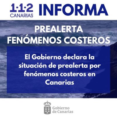 El Gobierno de Canarias declara la situaci&oacute;n de prealerta por fen&oacute;menos costeros en Canarias