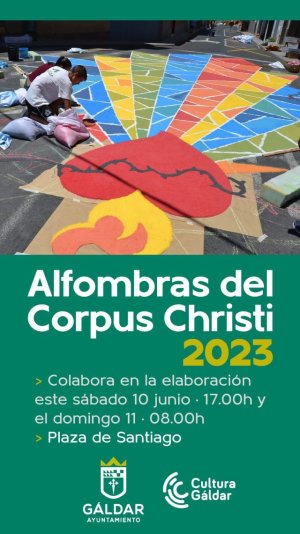 Gáldar: El Ayuntamiento anima a los ciudadanos a participar en la elaboración de las alfombras del Corpus Christi