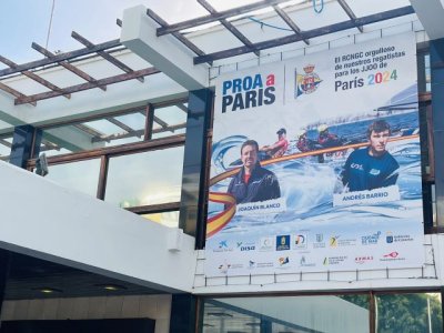 El Real Club N&aacute;utico de Gran Canaria, anima a sus dos regatistas, que acuden a las Olimpiadas de Par&iacute;s 2024