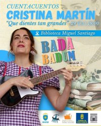 La cuentacuentos Cristina Martín trae a Guía su espectáculo ‘Qué dientes más grandes’ en el Día Internacional de las Bibliotecas