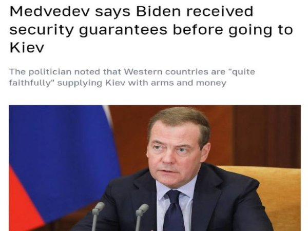 No tiene nada de extraño que Rusia dé garantías de seguridad a Biden durante su viaje a Kiev