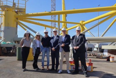 La primera plataforma multiuso de e&oacute;lica flotante y acuicultura ya est&aacute; lista para su botadura