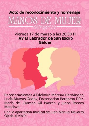 San Isidro de G&aacute;ldar celebra el acto de reconocimiento &ldquo;Manos de Mujer&rdquo;